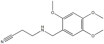 3-{[(2,4,5-trimethoxyphenyl)methyl]amino}propanenitrile Struktur