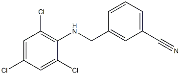 3-{[(2,4,6-trichlorophenyl)amino]methyl}benzonitrile Struktur