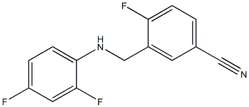 3-{[(2,4-difluorophenyl)amino]methyl}-4-fluorobenzonitrile Struktur