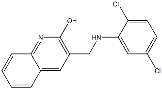 3-{[(2,5-dichlorophenyl)amino]methyl}quinolin-2-ol Struktur