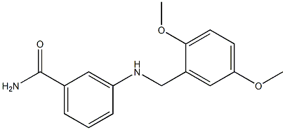 3-{[(2,5-dimethoxyphenyl)methyl]amino}benzamide Struktur