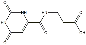 3-{[(2,6-dioxo-1,2,3,6-tetrahydropyrimidin-4-yl)carbonyl]amino}propanoic acid Struktur