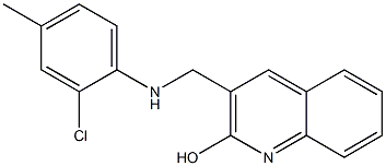 3-{[(2-chloro-4-methylphenyl)amino]methyl}quinolin-2-ol Struktur