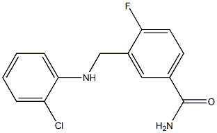 3-{[(2-chlorophenyl)amino]methyl}-4-fluorobenzamide Struktur