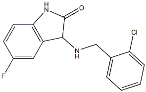 3-{[(2-chlorophenyl)methyl]amino}-5-fluoro-2,3-dihydro-1H-indol-2-one Struktur