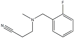 3-{[(2-fluorophenyl)methyl](methyl)amino}propanenitrile Struktur