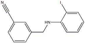 3-{[(2-iodophenyl)amino]methyl}benzonitrile Struktur