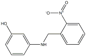 3-{[(2-nitrophenyl)methyl]amino}phenol Struktur