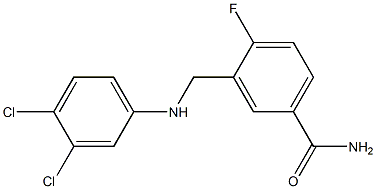 3-{[(3,4-dichlorophenyl)amino]methyl}-4-fluorobenzamide Struktur