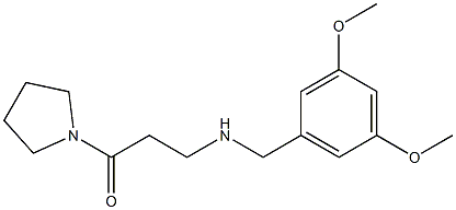 3-{[(3,5-dimethoxyphenyl)methyl]amino}-1-(pyrrolidin-1-yl)propan-1-one Struktur