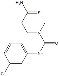 3-{[(3-chlorophenyl)carbamoyl](methyl)amino}propanethioamide Struktur