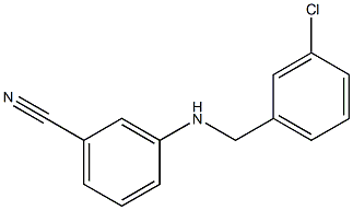 3-{[(3-chlorophenyl)methyl]amino}benzonitrile Struktur