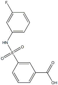 3-{[(3-fluorophenyl)amino]sulfonyl}benzoic acid Struktur