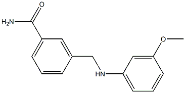 3-{[(3-methoxyphenyl)amino]methyl}benzamide Struktur