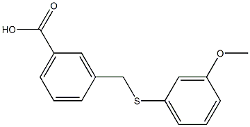 3-{[(3-methoxyphenyl)sulfanyl]methyl}benzoic acid Struktur