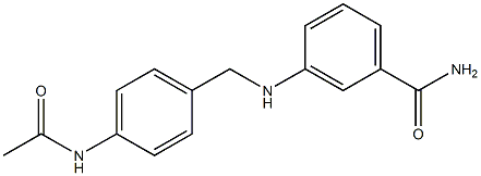 3-{[(4-acetamidophenyl)methyl]amino}benzamide Struktur