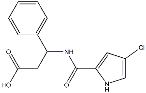 3-{[(4-chloro-1H-pyrrol-2-yl)carbonyl]amino}-3-phenylpropanoic acid Struktur