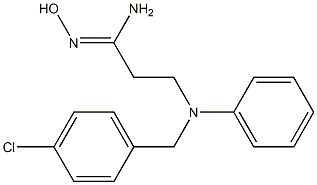 3-{[(4-chlorophenyl)methyl](phenyl)amino}-N'-hydroxypropanimidamide Struktur