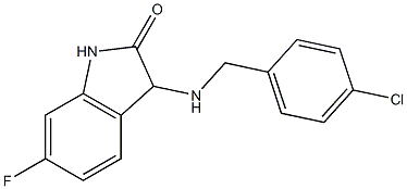 3-{[(4-chlorophenyl)methyl]amino}-6-fluoro-2,3-dihydro-1H-indol-2-one Struktur