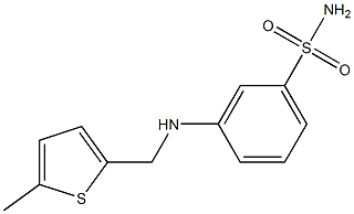 3-{[(5-methylthiophen-2-yl)methyl]amino}benzene-1-sulfonamide Struktur