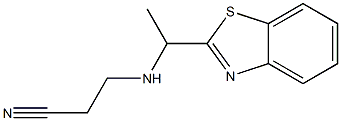 3-{[1-(1,3-benzothiazol-2-yl)ethyl]amino}propanenitrile Struktur