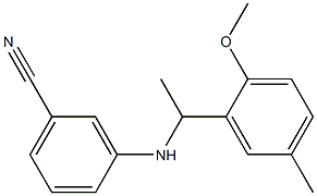 3-{[1-(2-methoxy-5-methylphenyl)ethyl]amino}benzonitrile Struktur