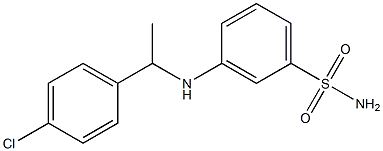 3-{[1-(4-chlorophenyl)ethyl]amino}benzene-1-sulfonamide Struktur