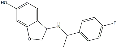 3-{[1-(4-fluorophenyl)ethyl]amino}-2,3-dihydro-1-benzofuran-6-ol Struktur