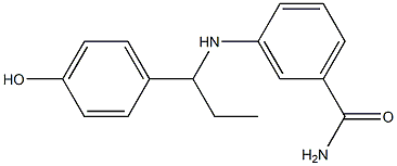 3-{[1-(4-hydroxyphenyl)propyl]amino}benzamide Struktur