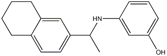 3-{[1-(5,6,7,8-tetrahydronaphthalen-2-yl)ethyl]amino}phenol Struktur