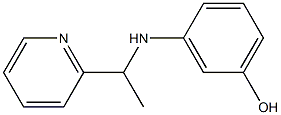 3-{[1-(pyridin-2-yl)ethyl]amino}phenol Struktur