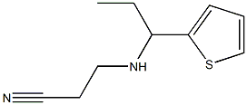 3-{[1-(thiophen-2-yl)propyl]amino}propanenitrile Struktur