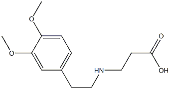 3-{[2-(3,4-dimethoxyphenyl)ethyl]amino}propanoic acid Struktur