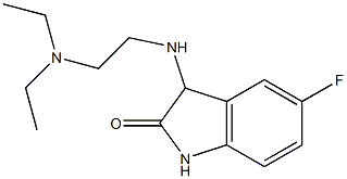 3-{[2-(diethylamino)ethyl]amino}-5-fluoro-2,3-dihydro-1H-indol-2-one Struktur