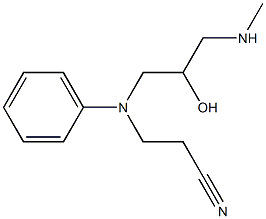 3-{[2-hydroxy-3-(methylamino)propyl](phenyl)amino}propanenitrile Struktur