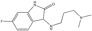 3-{[3-(dimethylamino)propyl]amino}-6-fluoro-2,3-dihydro-1H-indol-2-one Struktur