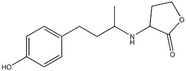 3-{[4-(4-hydroxyphenyl)butan-2-yl]amino}oxolan-2-one Struktur