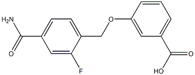 3-{[4-(aminocarbonyl)-2-fluorobenzyl]oxy}benzoic acid Struktur