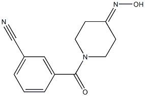 3-{[4-(hydroxyimino)piperidin-1-yl]carbonyl}benzonitrile Struktur