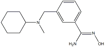 3-{[cyclohexyl(methyl)amino]methyl}-N'-hydroxybenzenecarboximidamide Struktur