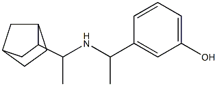 3-{1-[(1-{bicyclo[2.2.1]heptan-2-yl}ethyl)amino]ethyl}phenol Struktur