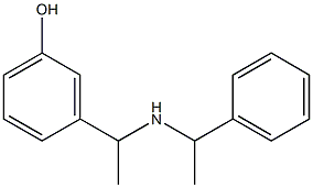 3-{1-[(1-phenylethyl)amino]ethyl}phenol Struktur