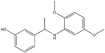 3-{1-[(2,5-dimethoxyphenyl)amino]ethyl}phenol Struktur