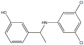 3-{1-[(3,5-dichlorophenyl)amino]ethyl}phenol Struktur