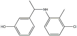 3-{1-[(3-chloro-2-methylphenyl)amino]ethyl}phenol Struktur