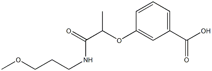 3-{1-[(3-methoxypropyl)carbamoyl]ethoxy}benzoic acid Struktur