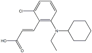 3-{2-chloro-6-[cyclohexyl(ethyl)amino]phenyl}prop-2-enoic acid Struktur