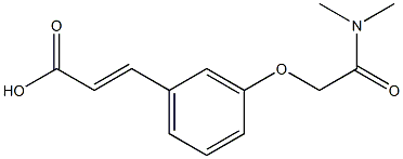 3-{3-[(dimethylcarbamoyl)methoxy]phenyl}prop-2-enoic acid Struktur