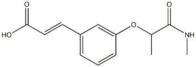 3-{3-[1-(methylcarbamoyl)ethoxy]phenyl}prop-2-enoic acid Struktur