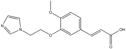 3-{3-[2-(1H-imidazol-1-yl)ethoxy]-4-methoxyphenyl}prop-2-enoic acid Struktur